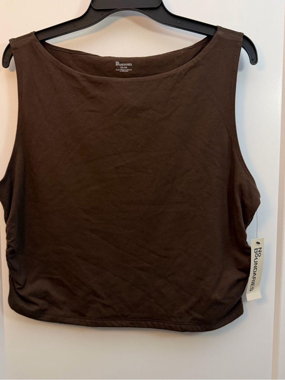 2XL No Boundaries Women's Brown Sleeveless Crop Top/Cami